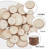 HOBBIESAY 50Pcs Unfinished Natural Poplar Wood Cabochons WOOD-HY0001-02-3