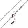 Non-Tarnish 304 Stainless Steel Cable Chain Necklace for Men Women NJEW-K245-014B-2