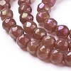 Electroplate Natural Carnelian Beads Strands G-P430-10-A-3