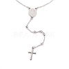 304 Stainless Steel Rosary Bead Necklaces For Religion X-STAS-B021-02P-2