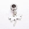Tibetan Style Alloy European Dangle Charms MPDL-J041-08AS-2