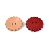 Spray Painted Natural Wood Buttons WOOD-T032-34M-2