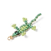 Glass Crocodile Pendants PALLOY-MZ00992-5