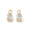 Brass Pave Clear Cubic Zirconia Charms CU-CBAD360-01G-01-1