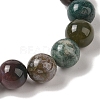 10mm Round Natural Indian Agate Braided Bead Bracelets BJEW-C067-01C-27-3