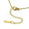 Ion Plating(IP) Rectangle with Initial Letter 304 Stainless Steel Pendant Necklace NJEW-R265-04G-B-4