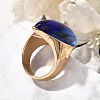 Resin Horse Eye Finger Rings RJEW-R006-01G-05-3