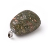 Natural Unakite Pendants G-K302-B01-3