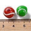 Spray Printed Opaque Acrylic European Beads SACR-P031-25C-3