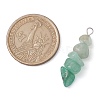 Gradient Color Natural Green Aventurine & Natural Prehnite & Natural Malachite Chip Beaded Pendants PALLOY-JF02791-05-2