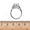 925 Sterling Silver Micro Pave Cubic Zirconia Finger Rings RJEW-B134-01B-03-5