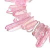 Electroplated Natural Quartz Stick Bead Strands G-G950-06A-01-3