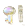 UV Plating Rainbow Iridescent Transparent Acrylic Beads OACR-C007-05-2