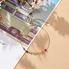 Chakra Theme Natural Mixed Gemstone Link Anklets AJEW-AN00520-5