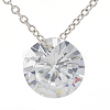 Cubic Zirconia Pointed Back Pendants X-ZIRC-N037-6mm-01-3