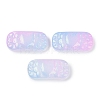 Spray Painted Transparent Glass Connector Charms X1-GLAA-H035-06G-1