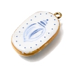 Fruit & Floral & Animals Printed Handmade Porcelain Pendants STAS-Z207-01G-01-2