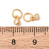 Brass Micro Pave Cubic Zirconia Charms KK-C157-35G-3