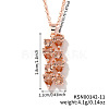 Brass Cubic Zirconia Long Tassel Pendant Necklaces for Fashionable Statement Style DV3387-11-1