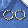 Ion Plating(IP) 304 Stainless Steel Huggie Hoop Earrings X-EJEW-F111A-17mm-G-4