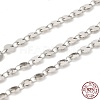 Rhodium Plated 925 Sterling Silver Heart Link Chains STER-NH0001-28B-P-1