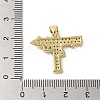 Rack Plating Brass Micro Pave Cubic Zirconia Pendants KK-C052-08A-G-3