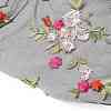 Polyester Flower Embroidered Lace Fabric OCOR-WH0082-12B-2