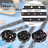 ARRICRAFT 3 Styles Brass Round & Square & Imitation Pearl Stud Black PU Leather Trimmings DIY-AR0003-78-2