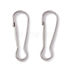 304 Stainless Steel Push Gate Snap Keychain Clasp Findings STAS-G291-05P-1