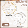 2Pcs Brass & Rhinestone Head Chain OHAR-DR00001-2