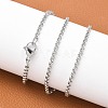 Tarnish Resistant 304 Stainless Steel Rolo Chain Necklaces NJEW-JN01228-03-4