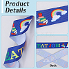 2 Rolls 2 Styles School Season Theme Polyester Colorful Printed Grosgrain Ribbon OCOR-GF0004-23B-5