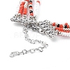 Round Seed Beads Multi-strand Necklaces NJEW-JN03460-02-5