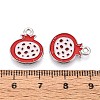 Fruit Alloy Enamel Charms PALLOY-S058-01P-14-3
