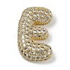 Rack Plating Brass Micro Pave Clear Cubic Zirconia Pendants ZIRC-U002-G-E-1