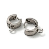 Tarnish Resistant 201 Stainless Steel Huggie Hoop Earrings Findings STAS-A167-01R-P-2