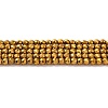 Electroplate Glass Beads Strands GLAA-H021-01B-FP04-2