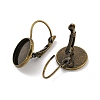 Brass Leverback Earring Findings KK-H023-AB-NF-2