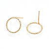 Brass Stud Earrings X-EJEW-N018-006-NF-2
