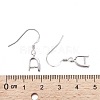 Rhodium Plated 925 Sterling Silver Earring Hooks STER-I009-07P-3
