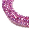 Transparent Baking Paint Glass Beads Strands DGLA-F002-02B-07-4