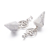 Natural Howlite Pendants G-O194-21-3