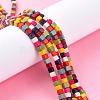 Synthetic Turquoise Beads Strands TURQ-G108-4x4mm-12-2