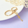 304 Stainless Steel Initial Letter Key Charm Keychains KEYC-YW00004-18-1