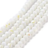 Electroplate Opaque Solid Color Glass Beads Strands EGLA-A044-P1mm-L01-1