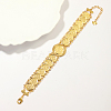 Elegant Brass Hollow Carved Golded Middle Eastern Coin Ladies Link Chain Bracelets for Women PG3395-4