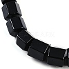 Natural Dyed & Heated Black Agate Hexagon Prism Graduated Beaded Necklaces for Women Men NJEW-K388-03J-2