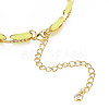 Brass Micro Pave Cubic Zirconia Link Chain Bracelet for Women BJEW-T020-05G-01-3