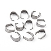 Tarnish Resistant 304 Stainless Steel Snap on Bails STAS-R048-9x7mm-5