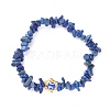 Chips Natural Lapis Lazuli(Dyed) Stretch Bracelets BJEW-JB04700-01-1